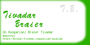 tivadar braier business card